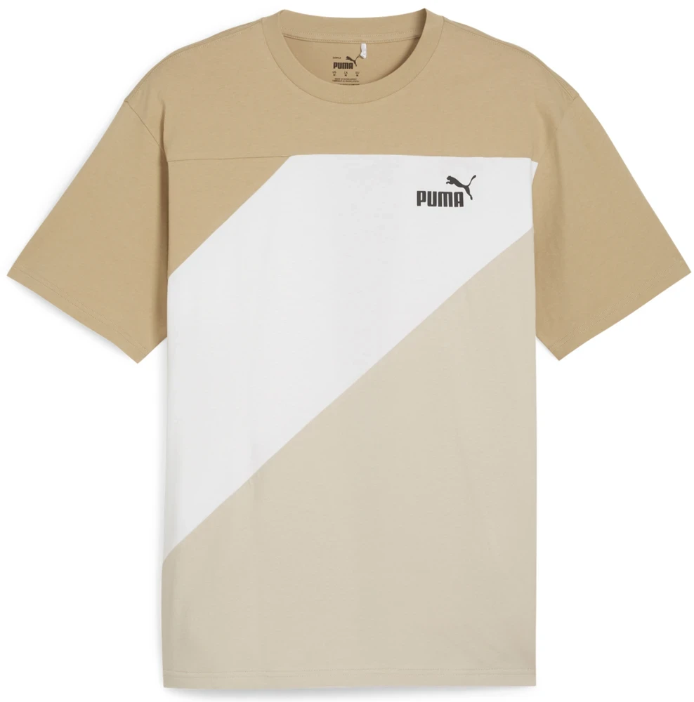 Puma Marškinėliai Vyrams Power Colorblock Tee Kreminis Baltas 678929 83