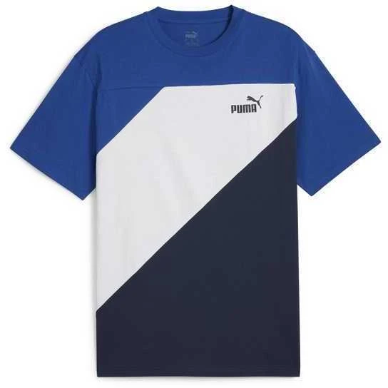 Puma Marškinėliai Vyrams Power Colorblock Tee Mėlyna Baltas 678929 14