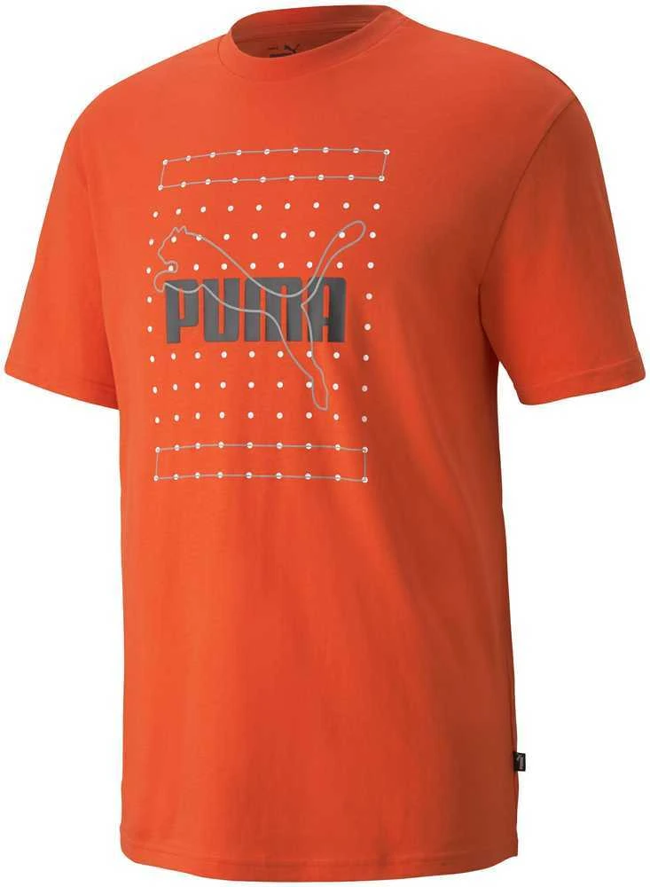Puma Marškinėliai Vyrams Reflective Graphic Tee Oranžinis