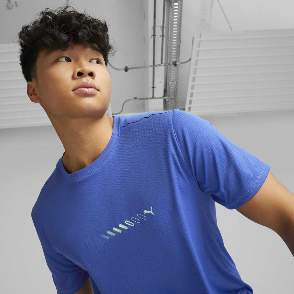 Puma Marškinėliai Vyrams Run Favorite Tee Royal Mėlyna 523387 92