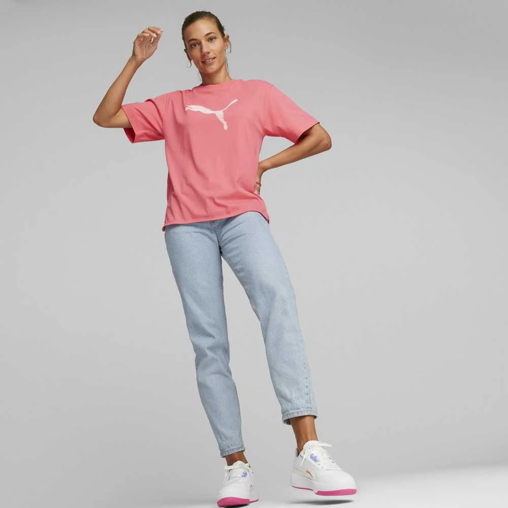Puma Medvilninė Palaidinė Moterims Her Tee Loveable Rožinė 673107 63