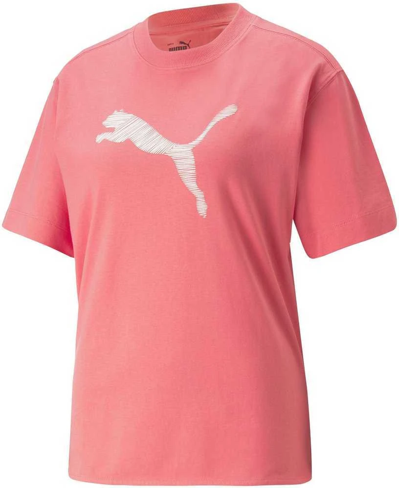 Puma Medvilninė Palaidinė Moterims Her Tee Loveable Rožinė 673107 63