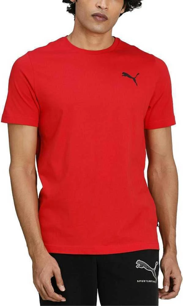 Puma Medvilniniai Marškinėliai Vyrams ESS Small Logo Tee Raudona 586668 47