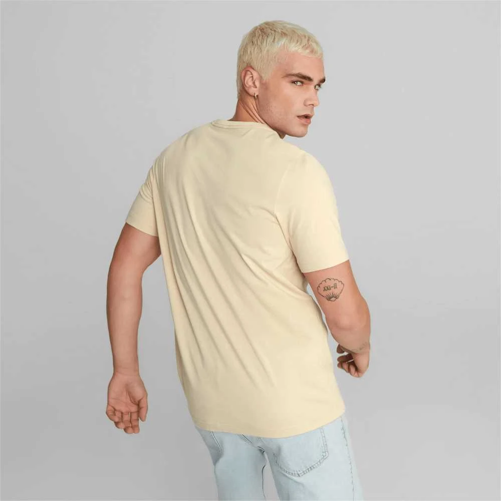 Puma Medvilniniai Marškinėliai Vyrams Ess Logo Tee Kreminis 586667 85