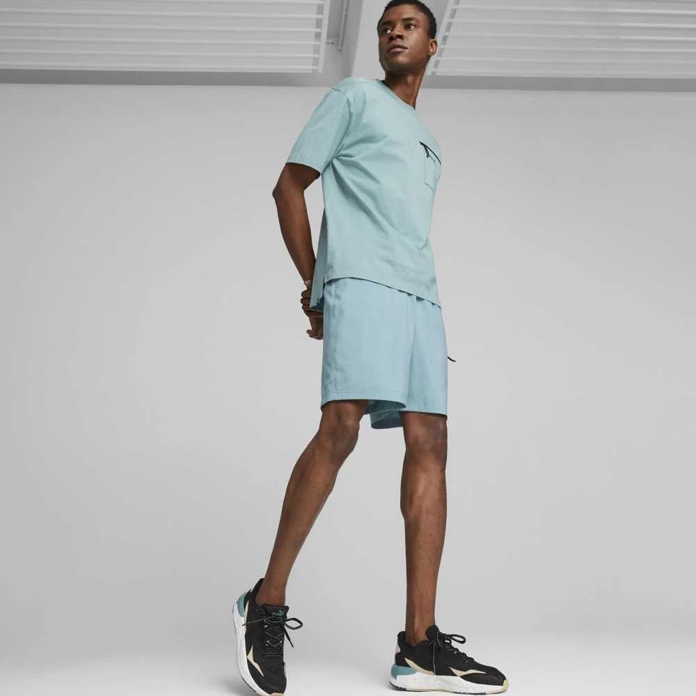 Puma Medvilniniai Marškinėliai Vyrams Open Road Tee Adriatic Žalias 673401 84