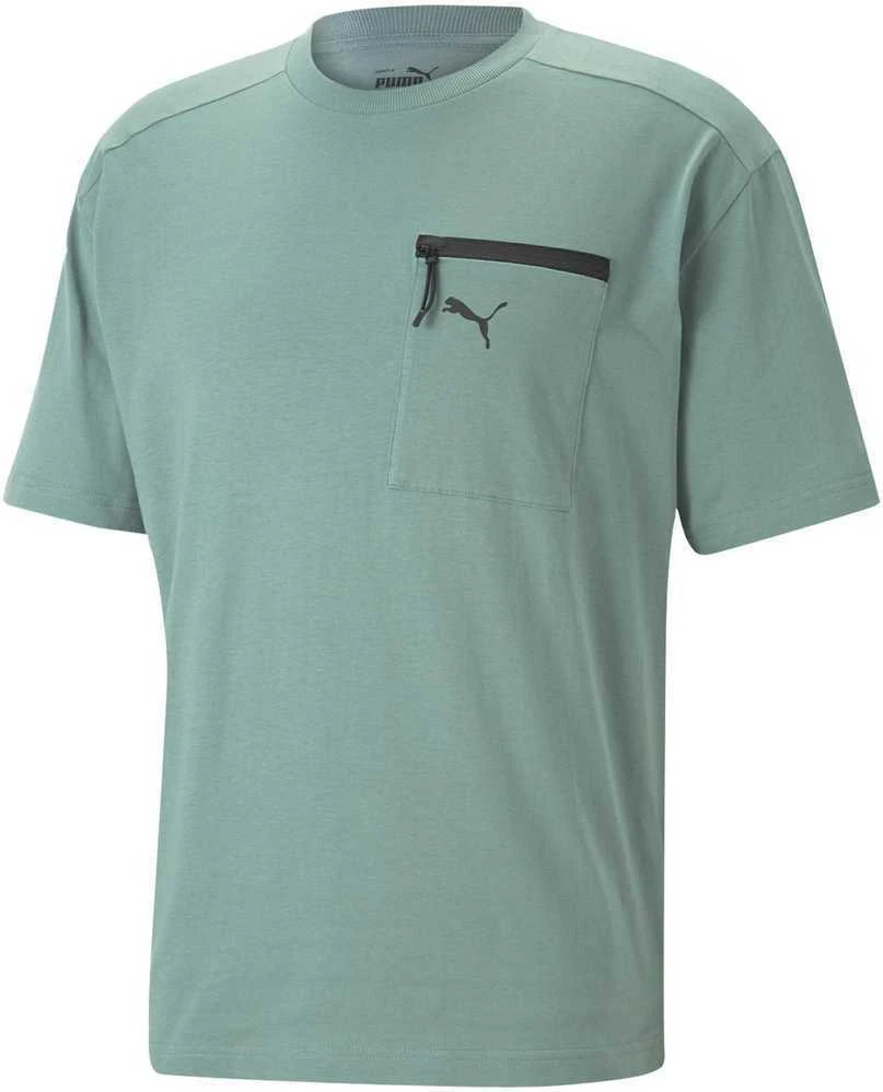 Puma Medvilniniai Marškinėliai Vyrams Open Road Tee Adriatic Žalias 673401 84