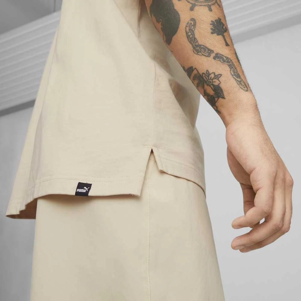 Puma Medvilniniai Marškinėliai Vyrams Open Road Tee Granola Creamy 673401 88