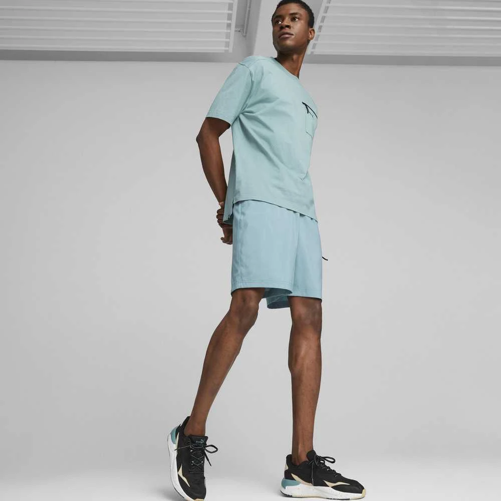 Puma Medvilniniai Marškinėliai Vyrams Open Road Tee Adriatic Žalias 673401 84
