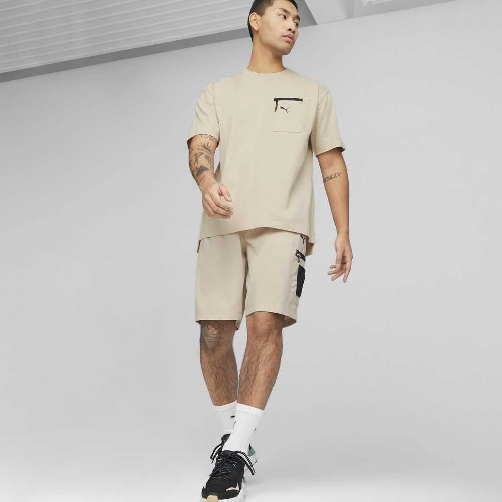 Puma Medvilniniai Marškinėliai Vyrams Open Road Tee Granola Creamy 673401 88