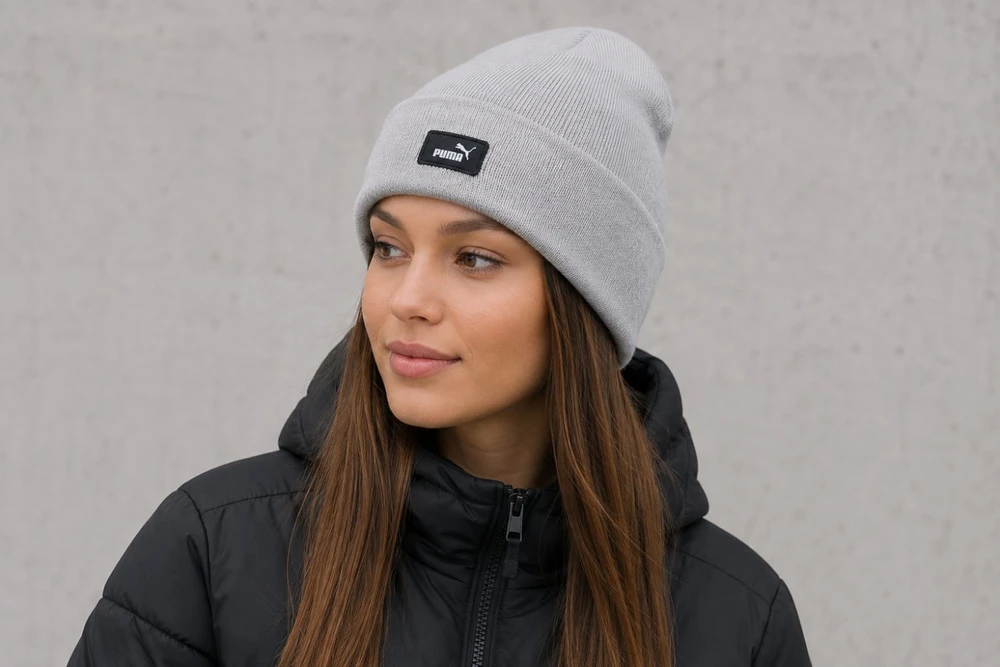 Puma Megzta Kepurė Unisex Ess Mid Crown Beanie Light Pilkas 026400 05