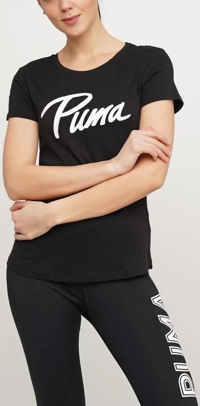 Puma Palaidinė Athletics Tee Juodas