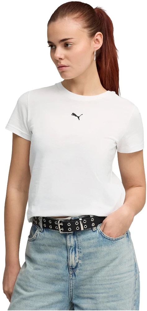 Puma Palaidinė Moterims Ess Centered Cat Logo Tee Baltas 692916 02
