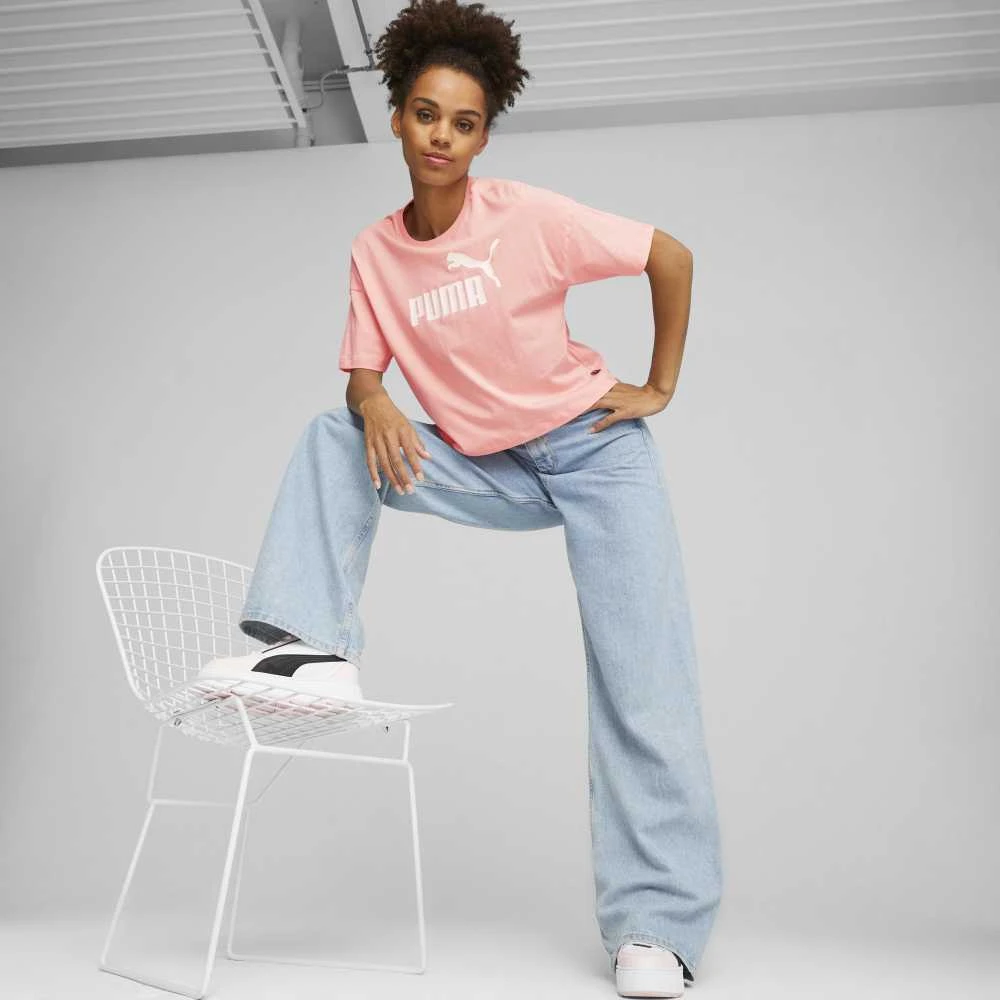 Puma Palaidinė Moterims Ess Cropped Logo Rožinė 586866 67