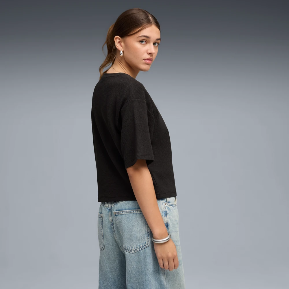 Puma Palaidinė Moterims Ess Elevated Relaxed Tee Juodas 691813 01