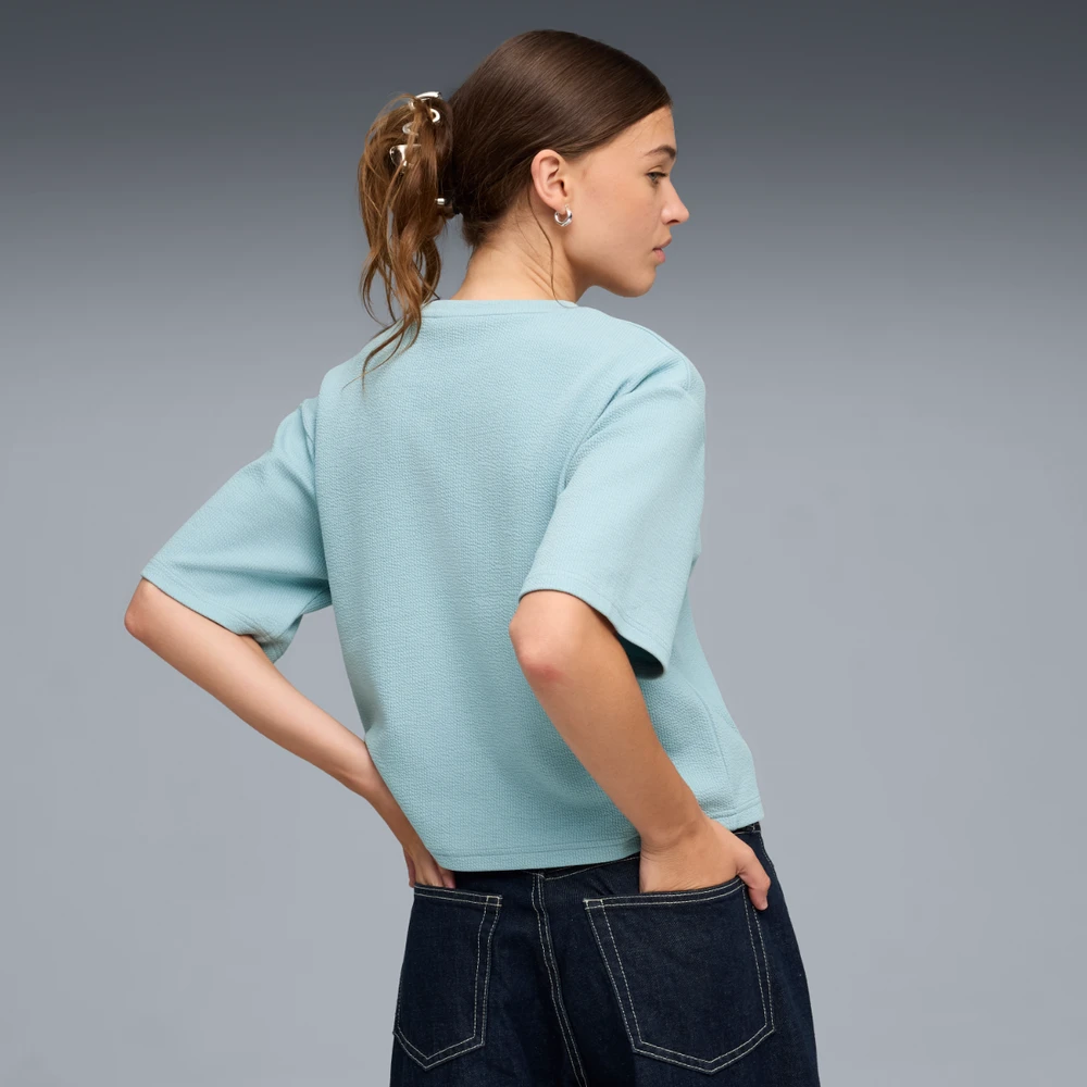 Puma Palaidinė Moterims Ess Elevated Relaxed Tee Light Mėlyna 691813 47