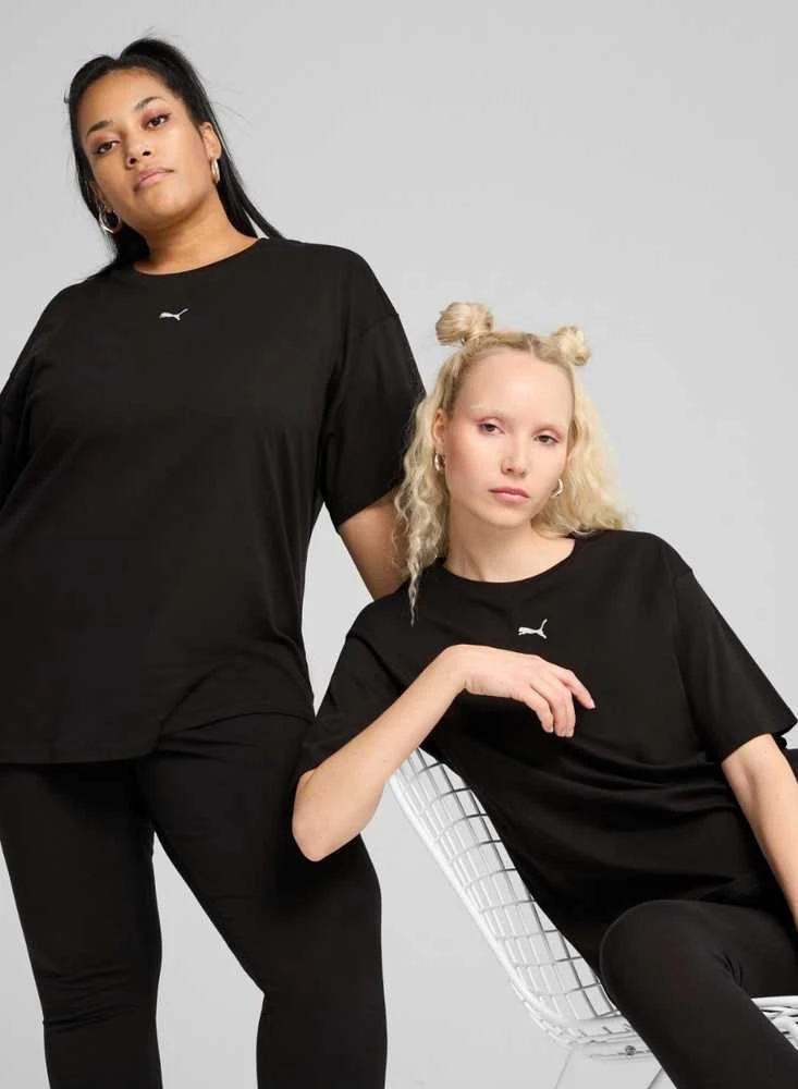 Puma Palaidinė Moterims Ess Relaxed Tee Juodas 684971 01