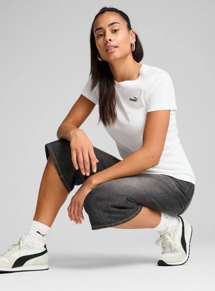 Puma Palaidinė Moterims Ess Small No.1 Logo Tee Baltas 682372 02