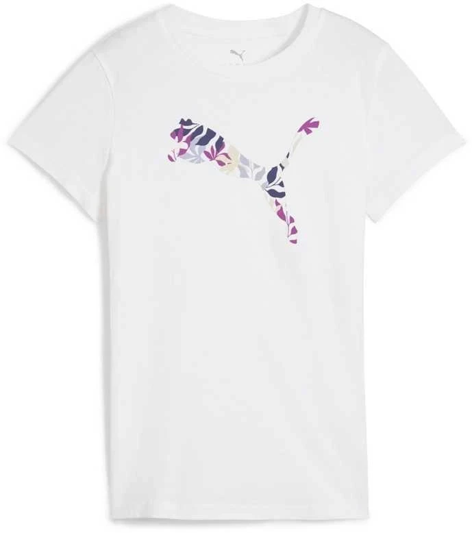 Puma Palaidinė Moterims Graphics Floral Cat Logo Tee Baltas 685081 02