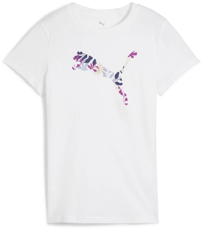 Puma Palaidinė Moterims Graphics Floral Cat Logo Tee Baltas 685081 02
