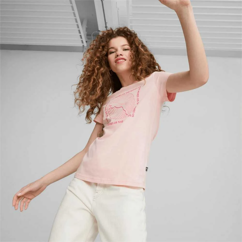 Puma Palaidinė Moterims Graphics She Move Rožinė 674451 66
