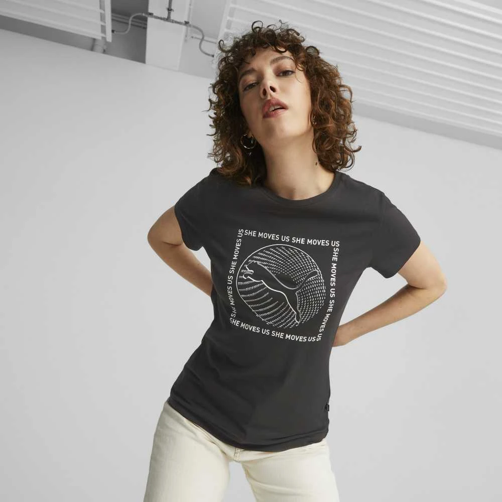 Puma Palaidinė Moterims Graphics She Move Juodas 674451 01
