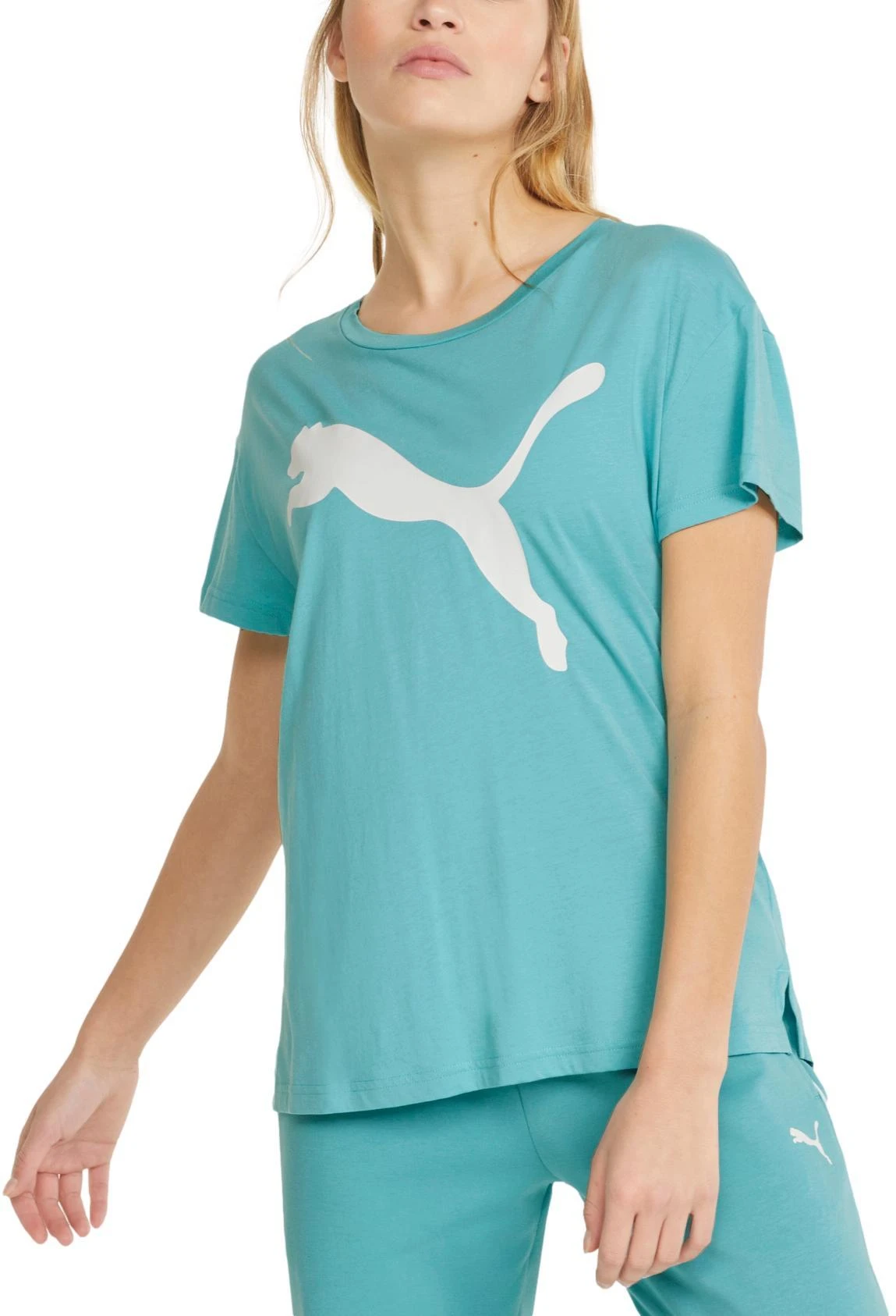 Puma Palaidinė Moterims Rtg Logo Tee Porcelain Mint 586454 61