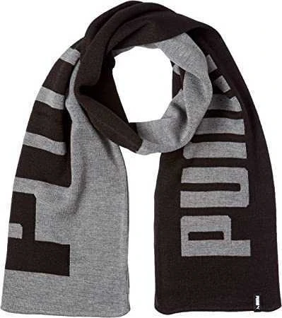 Puma Šalikas Knit Scarf Juodas Pilkas 054057 01