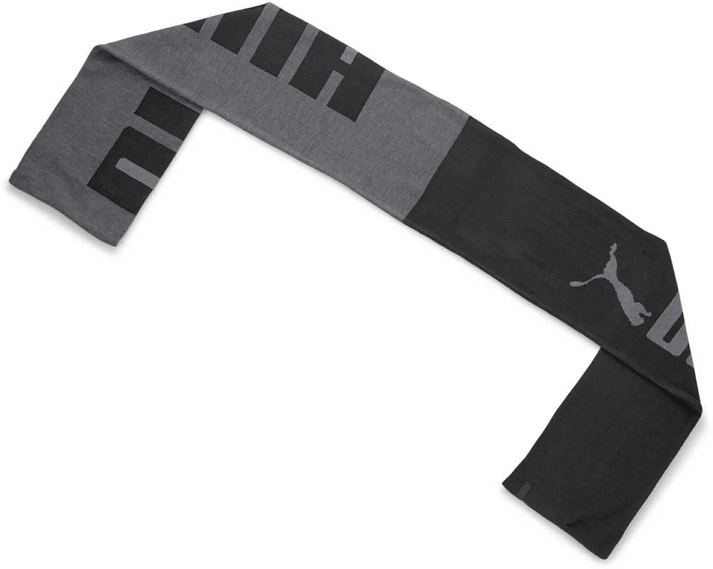 Puma Šalikas Knit Scarf Juodas Pilkas 054057 01