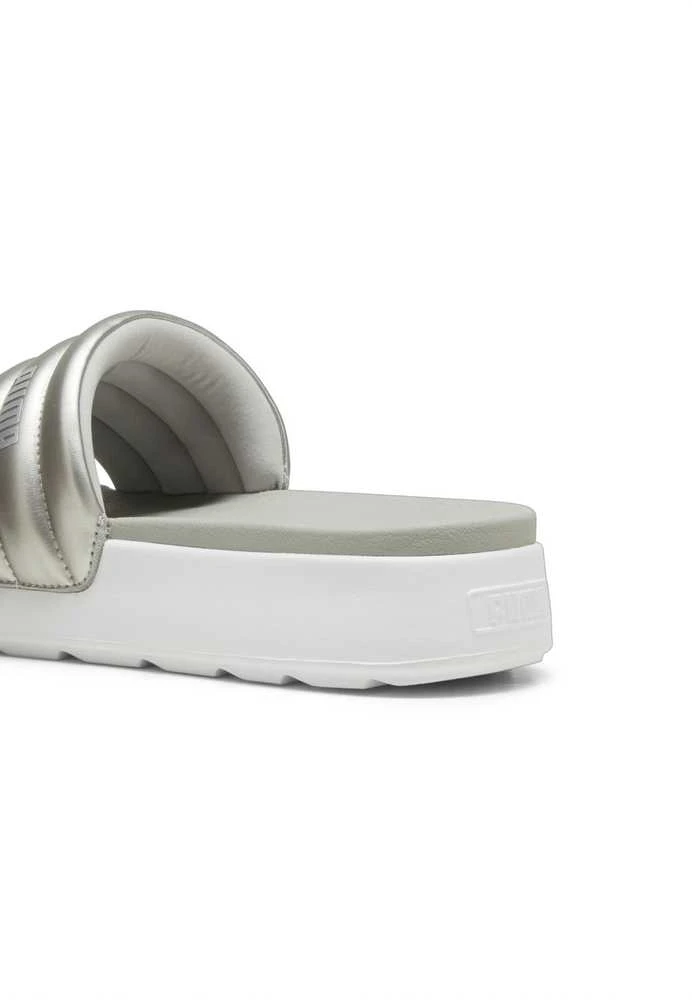 Puma Šlepetės Moterims Karmen Slide Puffy Baltas Sidabrinis 395399 03