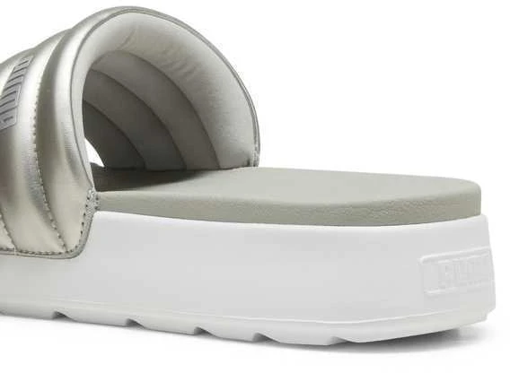 Puma Šlepetės Moterims Karmen Slide Puffy Baltas Sidabrinis 395399 03