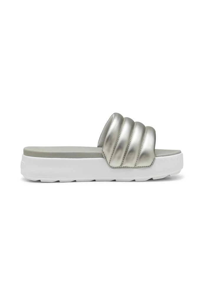 Puma Šlepetės Moterims Karmen Slide Puffy Baltas Sidabrinis 395399 03