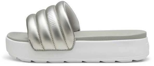 Puma Šlepetės Moterims Karmen Slide Puffy Baltas Sidabrinis 395399 03