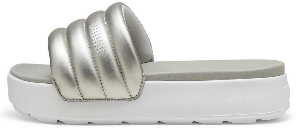Puma Šlepetės Moterims Karmen Slide Puffy Baltas Sidabrinis 395399 03