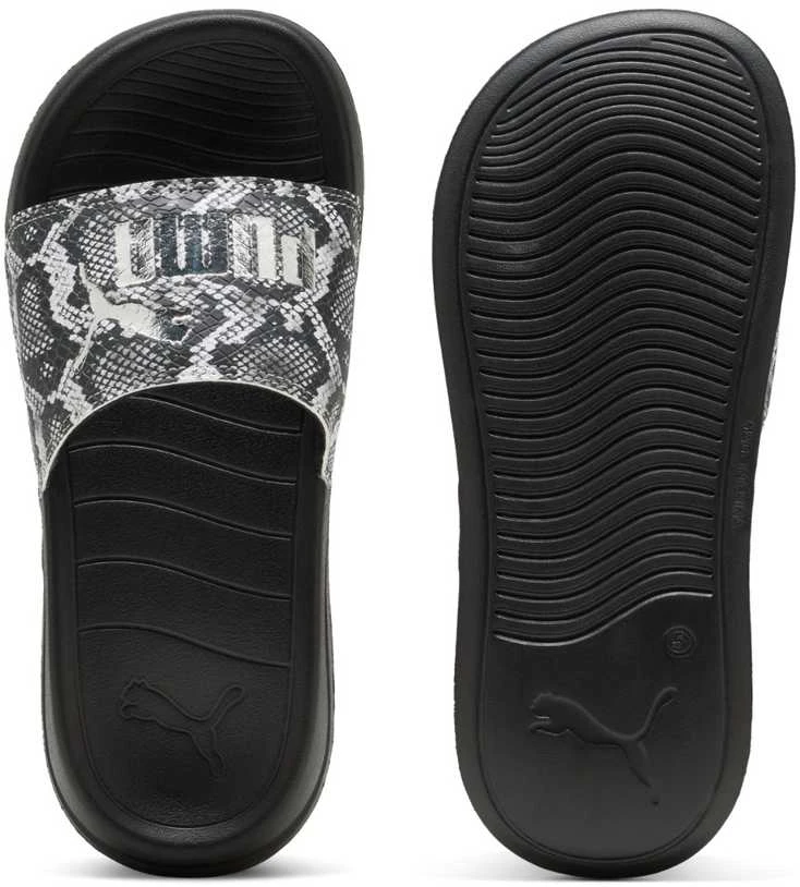 Puma Šlepetės Moterims Popcat 20 Snake Chic Juodas/Puma Sidabrinis 401706 01