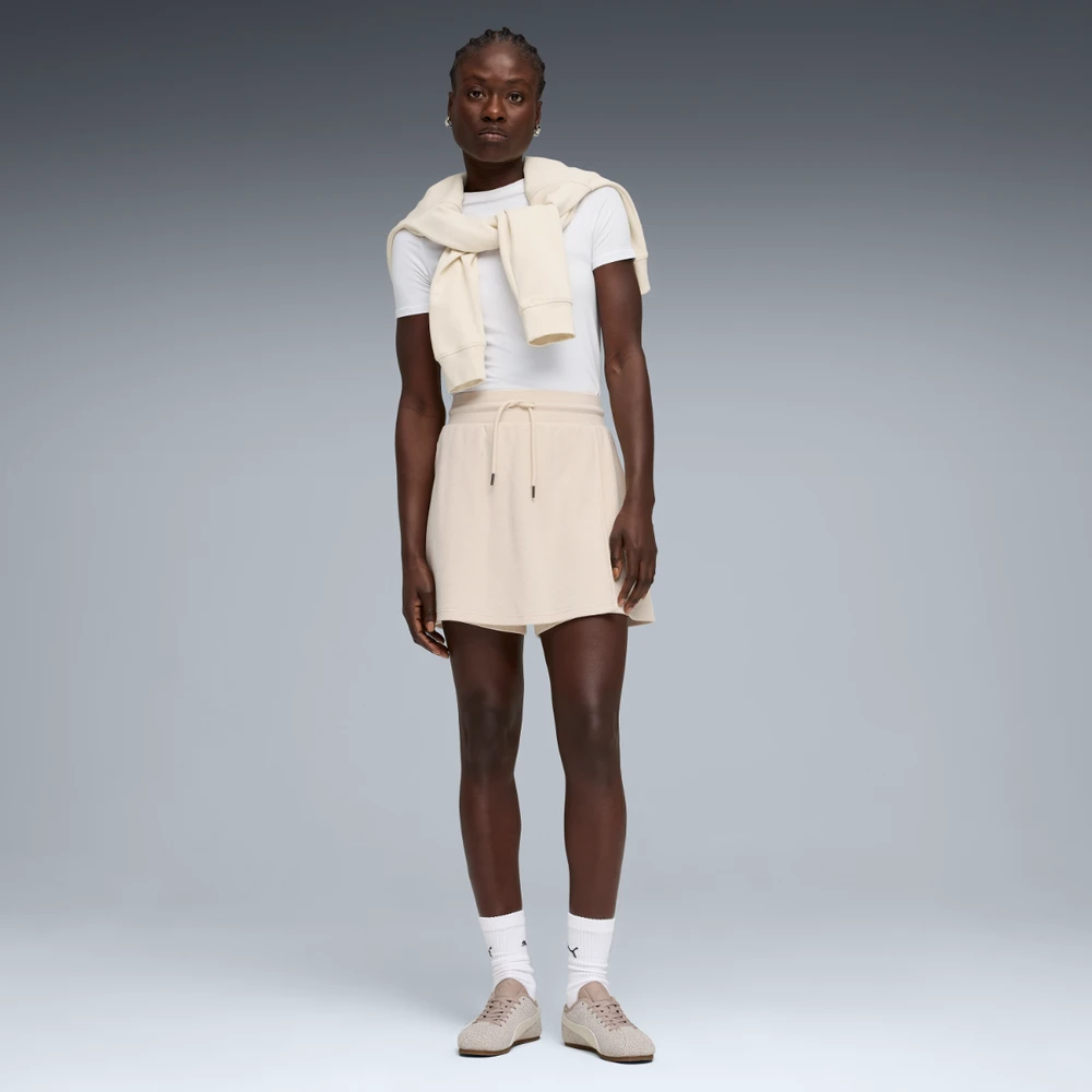 Puma Šortai Moterims Class High-Waist rusvai gelsvas 691875 87