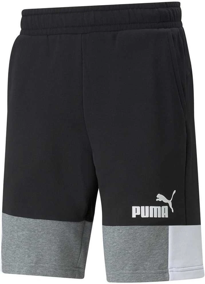 Puma Šortai Vyrams Ess+ Block Shorts Juodas Baltas Pilkas 847429 01