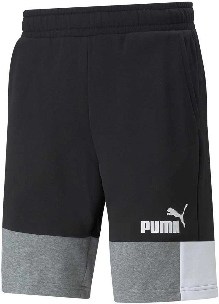 Puma Šortai Vyrams Ess+ Block Shorts Juodas Baltas Pilkas 847429 01