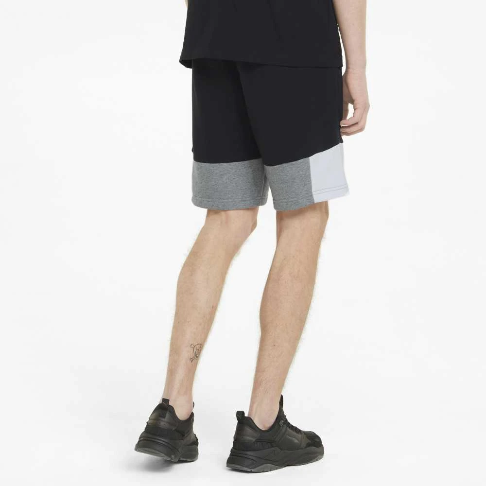 Puma Šortai Vyrams Ess+ Block Shorts Juodas Baltas Pilkas 847429 01