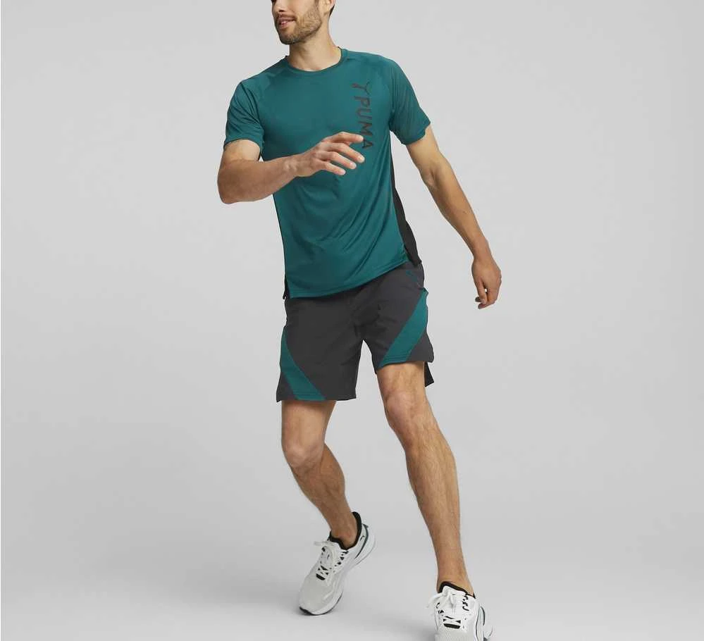 Puma Šortai Vyrams Train Fit Woven 7'' Short Juodas Žalias 522132 56