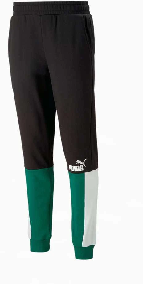 Puma Sportinės Kelnės Vyrams Ess+ Block Sweatpants Juodas Baltas Žalias 848007 37