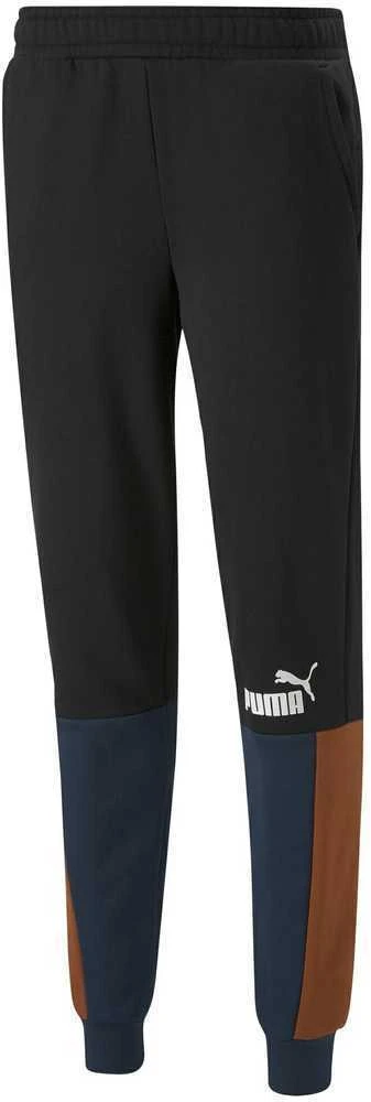 Puma Sportinės Kelnės Vyrams Ess+ Block Sweatpants Juodas Mėlyna Oranžinis 849037 71