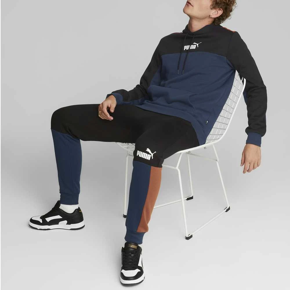 Puma Sportinės Kelnės Vyrams Ess+ Block Sweatpants Juodas Mėlyna Oranžinis 849037 71