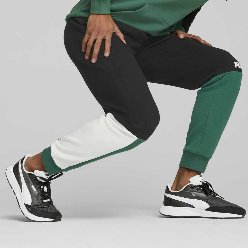 Puma Sportinės Kelnės Vyrams Ess+ Block Sweatpants Juodas Baltas Žalias 848007 37