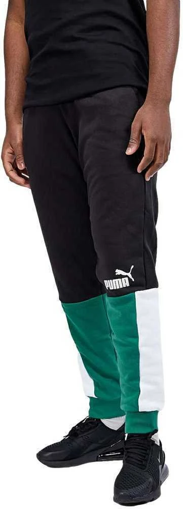 Puma Sportinės Kelnės Vyrams Ess+ Block Sweatpants Juodas Baltas Žalias 848007 37
