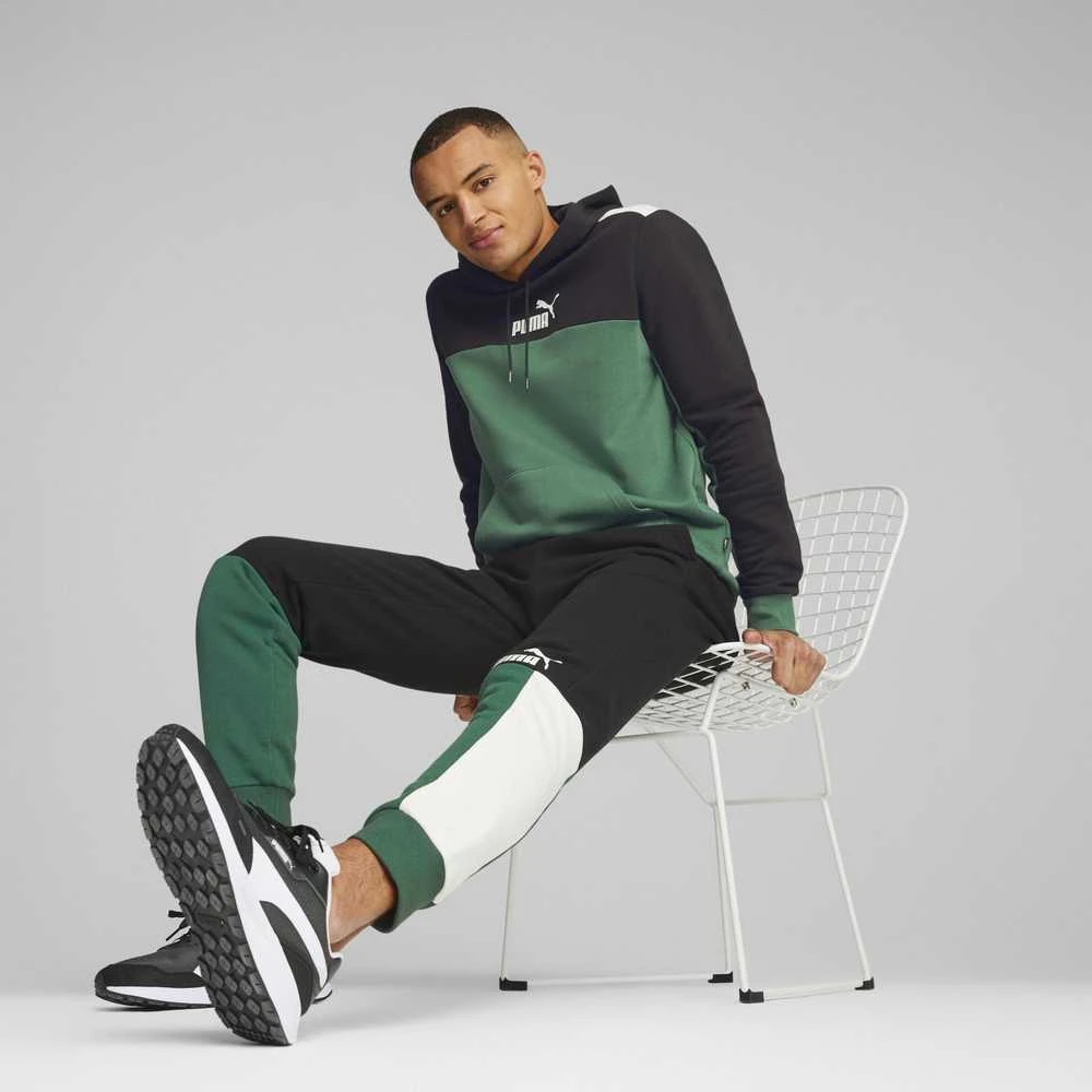 Puma Sportinės Kelnės Vyrams Ess+ Block Sweatpants Juodas Baltas Žalias 848007 37