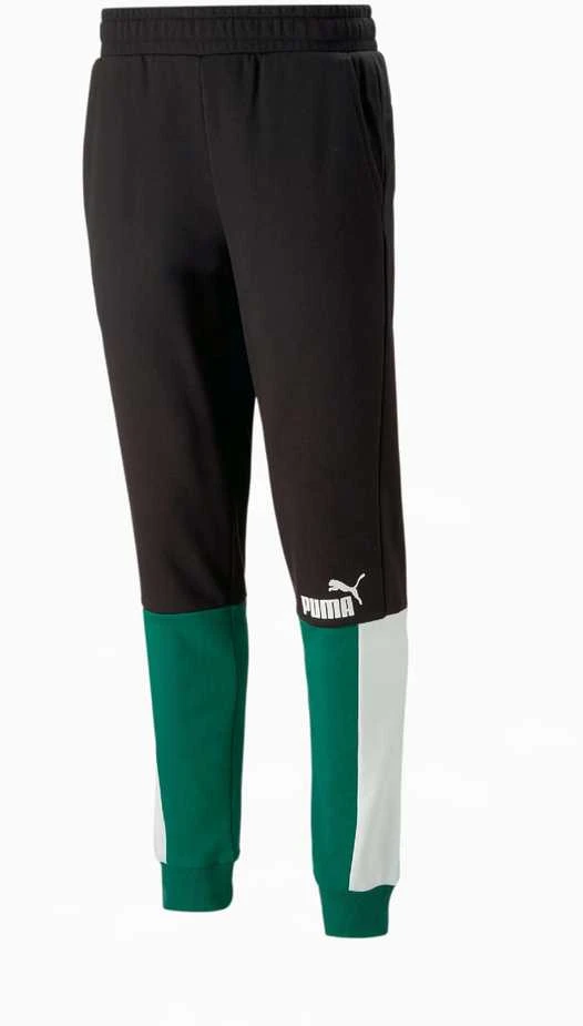 Puma Sportinės Kelnės Vyrams Ess+ Block Sweatpants Juodas Baltas Žalias 848007 37