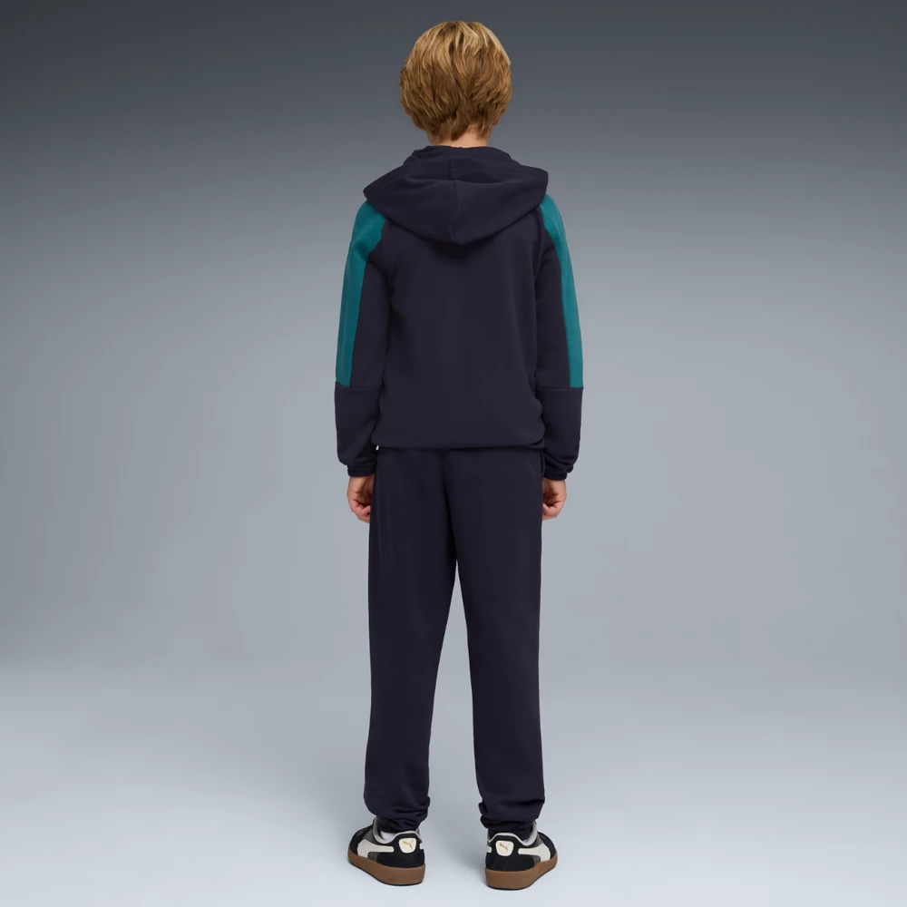 Puma Sportinis Kostiumas Paaugliams Ess Block Hooded Full-Zip Navy Mėlyna Žalias 693334 16