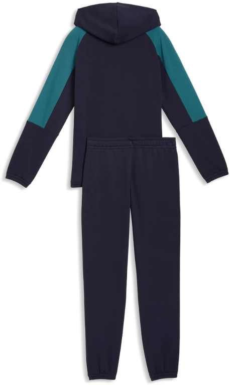 Puma Sportinis Kostiumas Paaugliams Ess Block Hooded Full-Zip Navy Mėlyna Žalias 693334 16