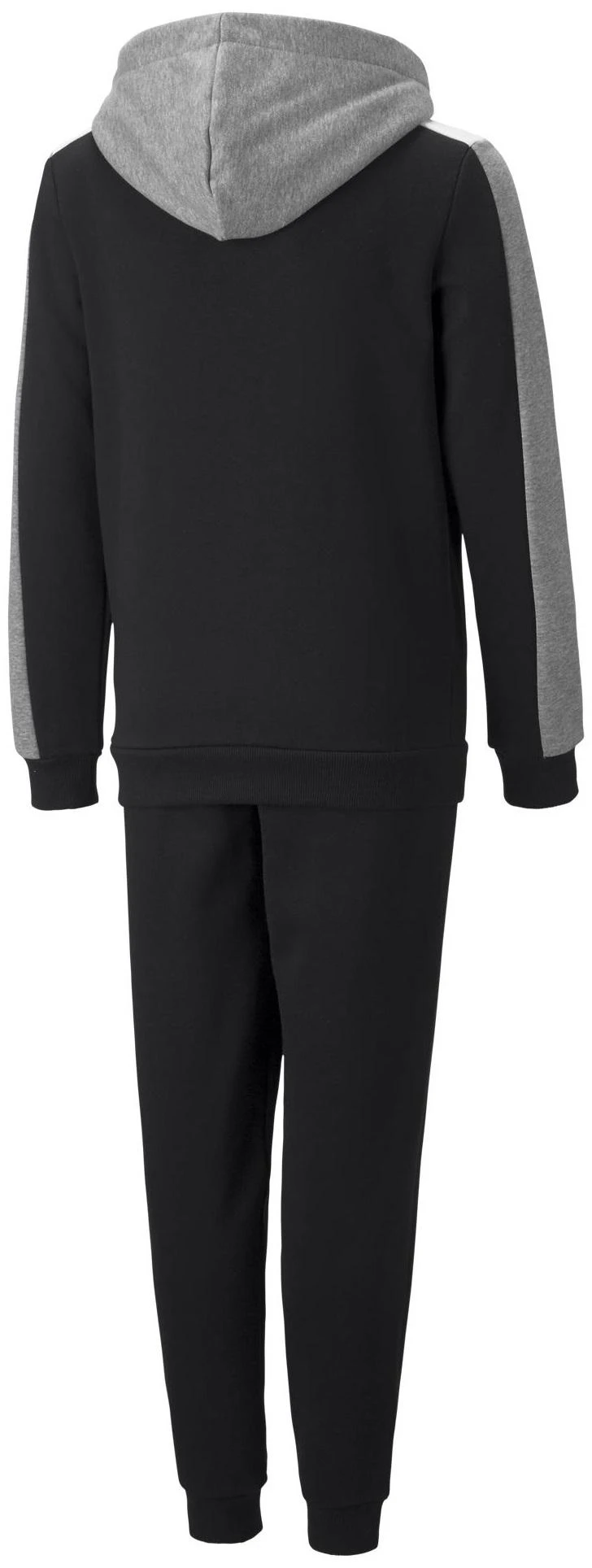 Puma Sportinis Kostiumas Paaugliams Ess+ Block Hooded Juodas Pilkas 670116 03