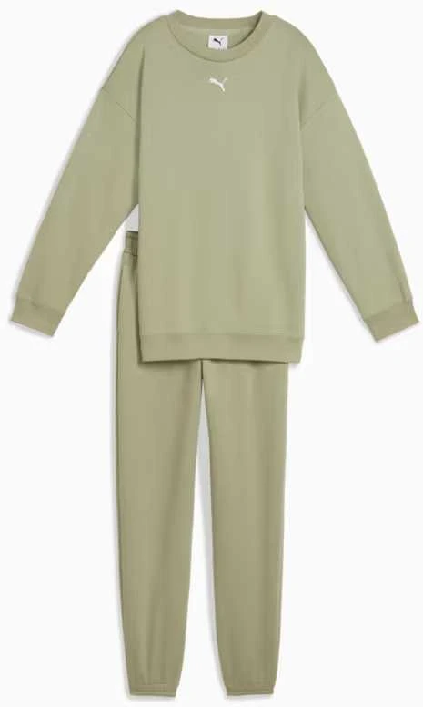 Puma Sportinis Kostiumas Paaugliams Loungewear Sweat Suit Fl Lux Army 689727 82